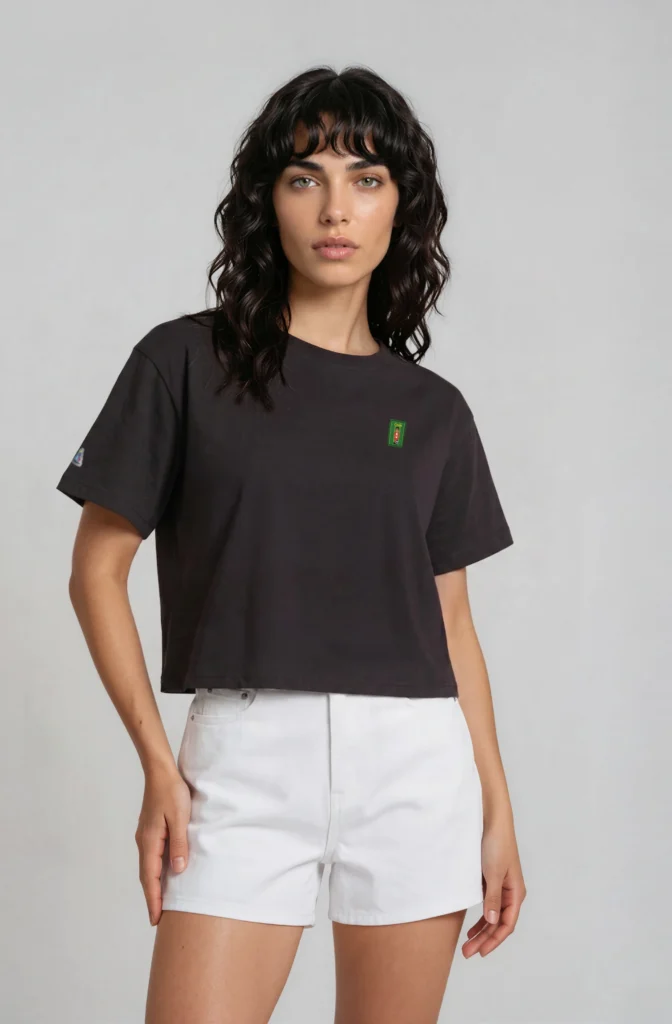 CAN AeroFlow Player Crop Tee in Black