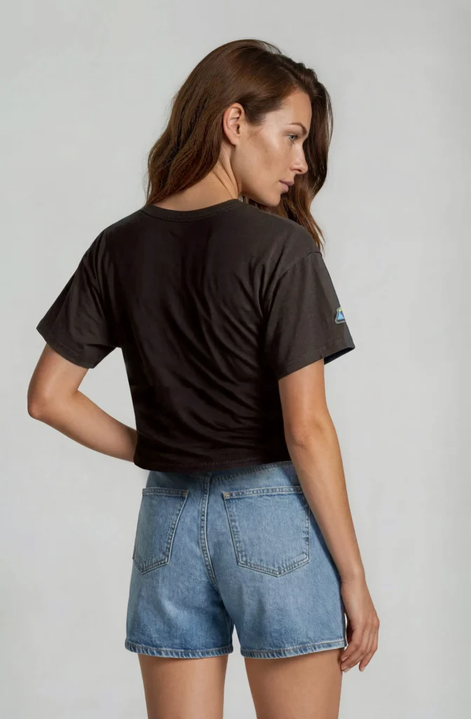 AeroFlow Player Crop Tee in Black