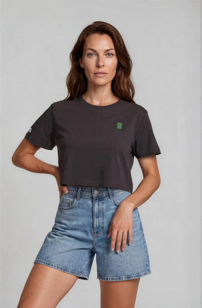 AeroFlow Player Crop Tee in Black