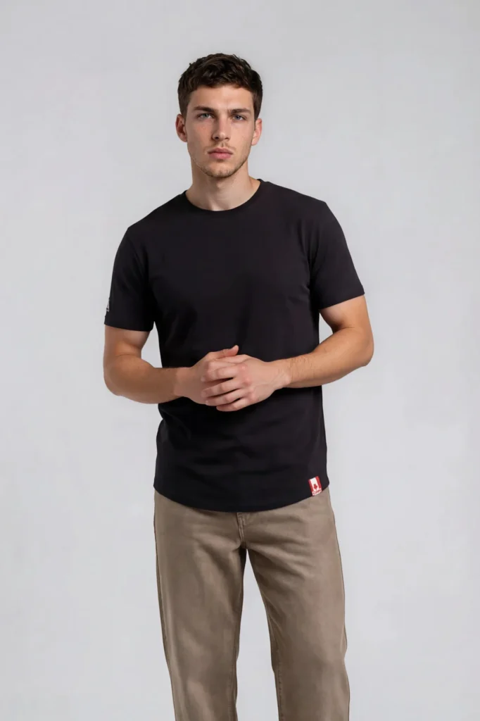 CAN Streetline Classic Long Body Tee in Black