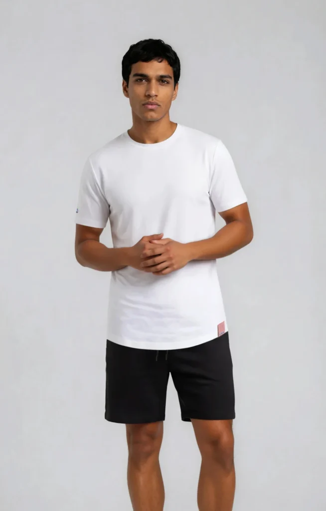 Streetline Classic Long Body Tee in White