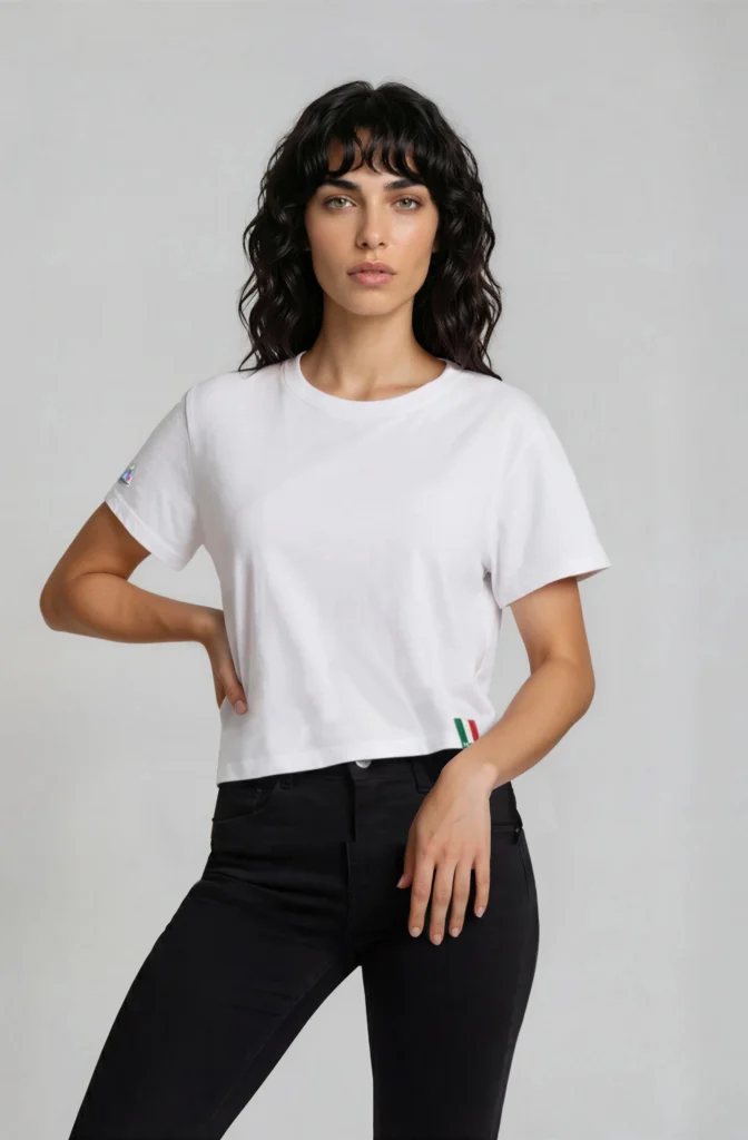 MEX AeroFlow Classic Crop Tee in White