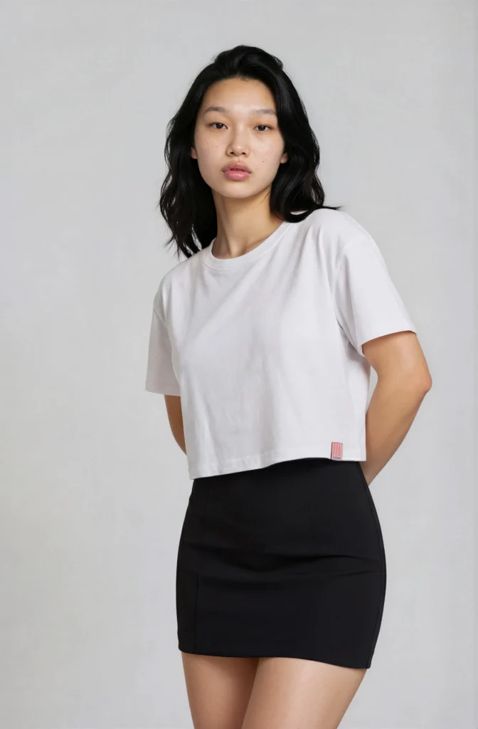 AeroFlow Classic Crop Tee in White