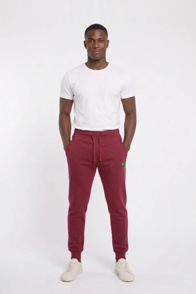 USA PitchCore Fleece Joggers in Burgundy
