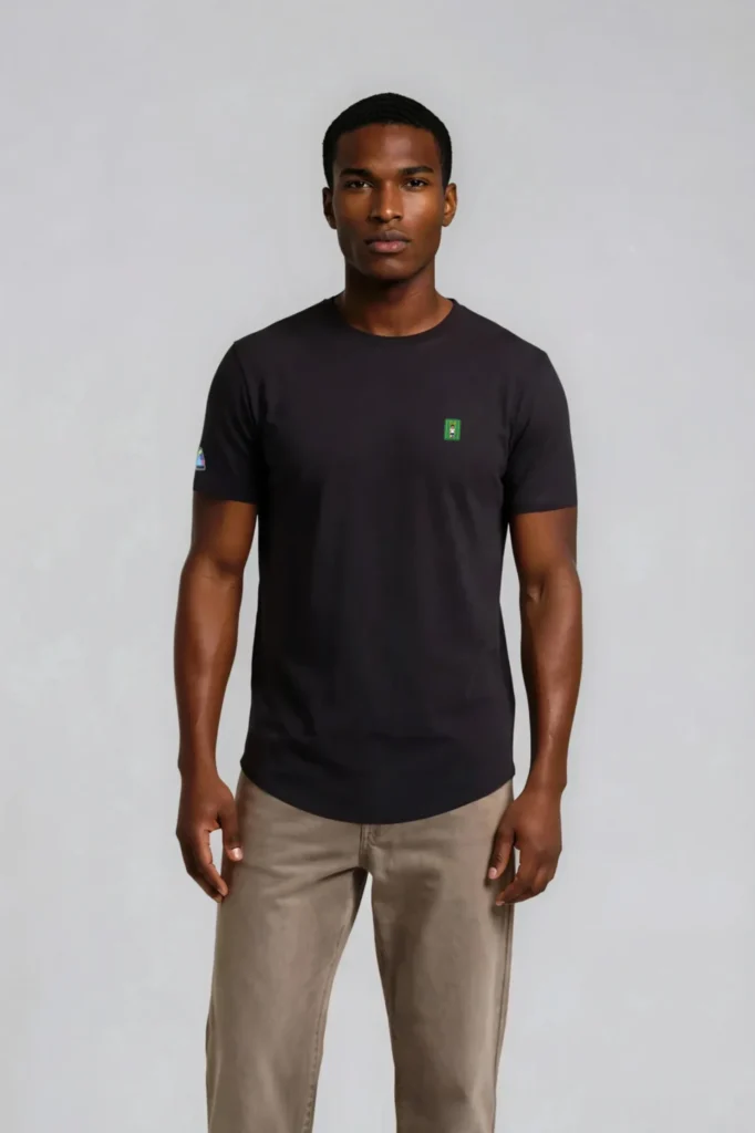 Streetline Player Long Body Tee in Black