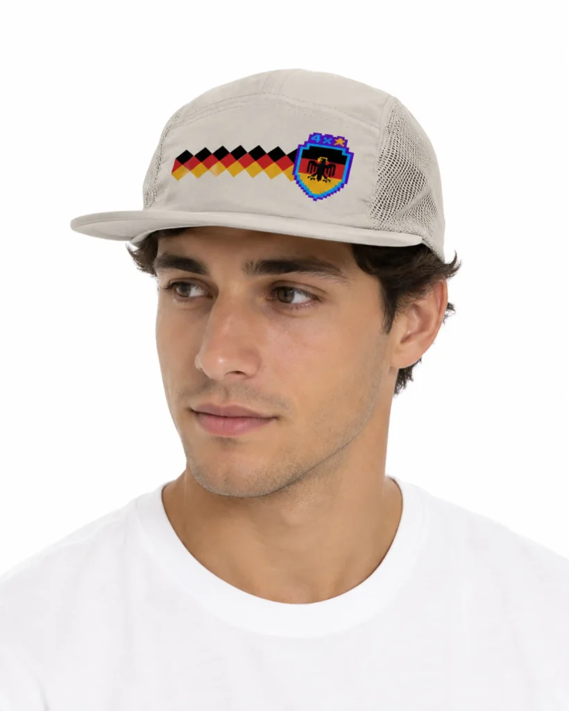 GER Heritage 5 Panel Cap in Off-White